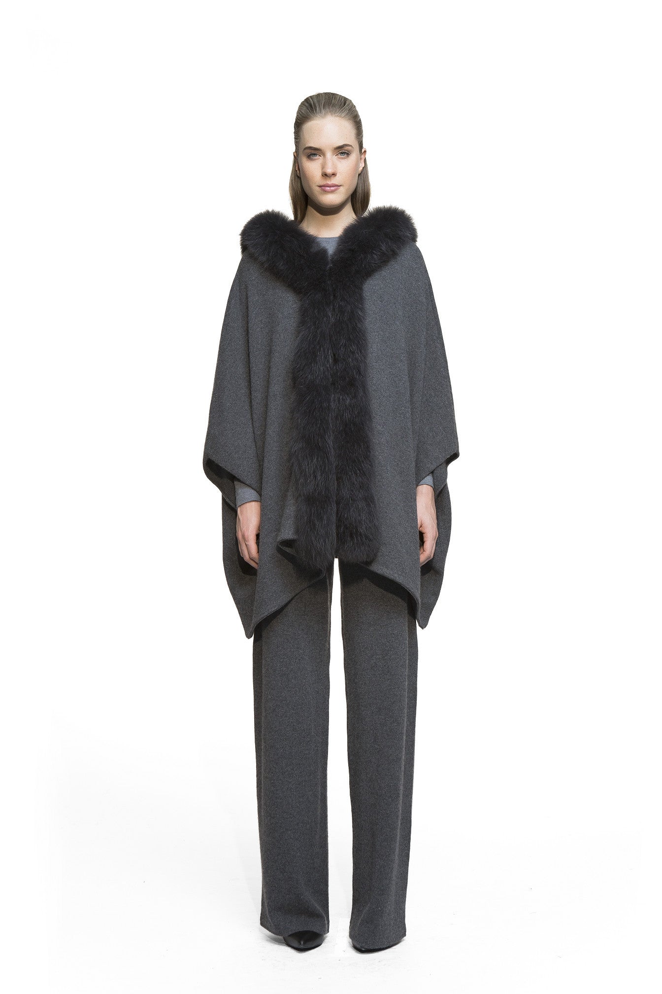 Coat With Fox Trim